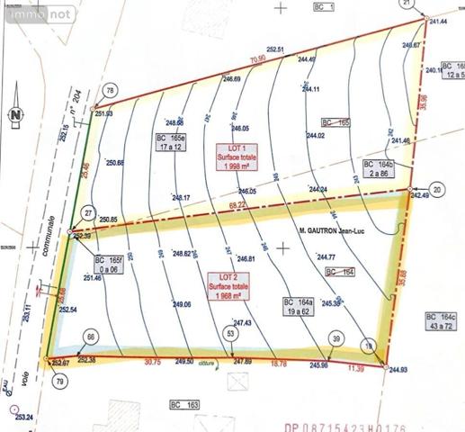 Terrain à Batir à vendre à Saint-Junien en Haute-Vienne (87200), ref : 87056-719
