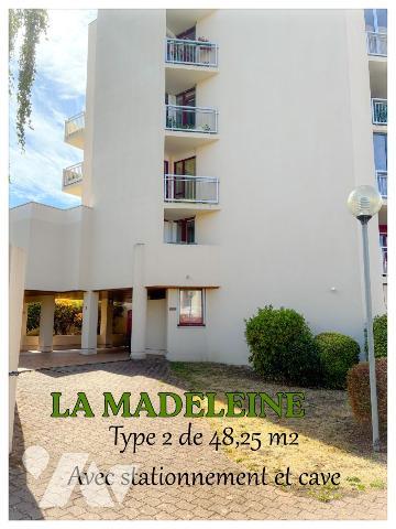 Appartement de type 2 avec un parking extérieur numérotée et cave 