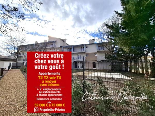 Saint-Christol (84), Appartement 68 m² T2, 1 balcon 15 m², 2 places de parking privatives, ascenseur, Fort potentiel 55 000