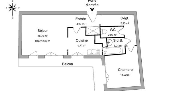 Location Appartement 2 pièces 49.78 m² - Saint-étienne 42000