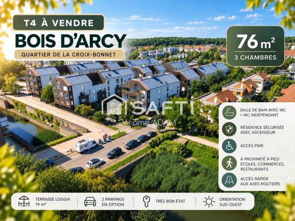Superbe T4 76 m2 exposé sud ouest | Loggia 19 m2