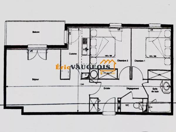 Vente                                                      Appartement
                        
                     3 pièces                      61 m2                     à La Ferté-Gaucher