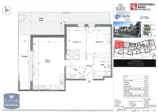 Appartement à louer 3 pièces 65.63m²