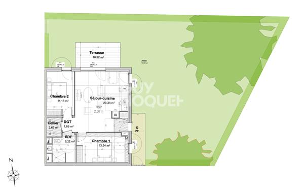 TOSSE - Appartement T3 neuf avec jardin privatif