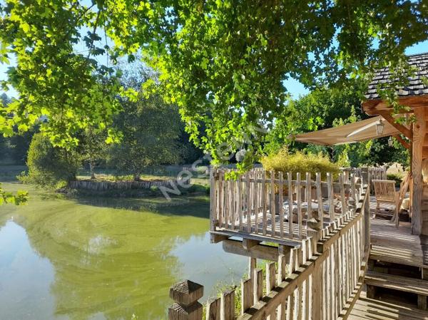 Chalet avec étang en Corrèze à vendre - 2 chambres -SPA- 1,6 ha de terrain- étang