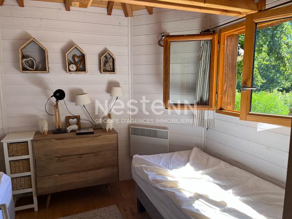 Chalet avec étang en Corrèze à vendre - 2 chambres -SPA- 1,6 ha de terrain- étang