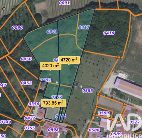 Terrain à vendre 4 500 m² Nérigean