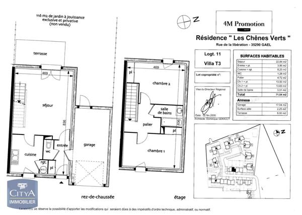 Maison à louer 3 pièces 71.54m²