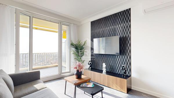 NICE - BAUMETTES : JOLI 3 PIÈCES AVEC TERRASSE, BALCON VUE DÉGAGÉE VILLE ET MER