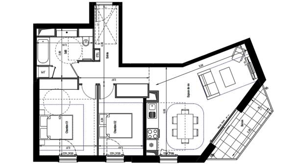 Appartement à vendre 3 pièces 66 m² Vanves