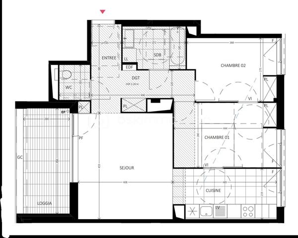 Appartement de 67,30 m²