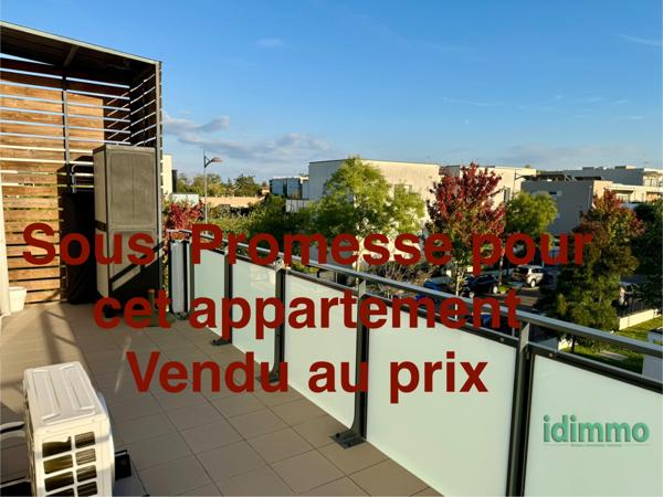 MIONS Dernier Étage 2/2 avec Terrasse et place de parking coté Gare limite St Priest Mions (69780)