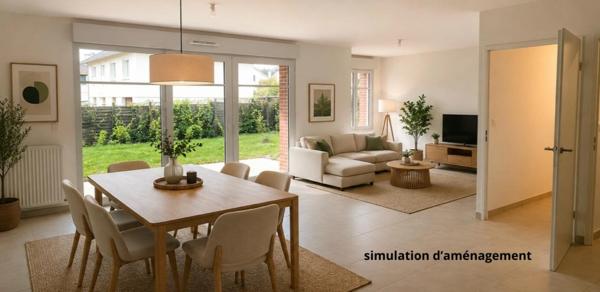 Grand T2/T3 de 67 m² avec jardin et terrasse – Proximité commerces - PONT L'EVEQUE (14)