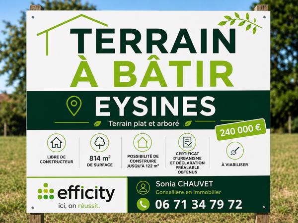Terrain
        
        - 814 m² 240 000 € *
