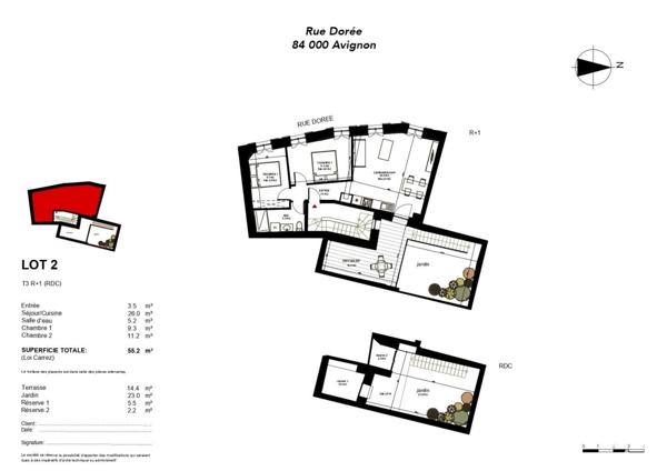 Appartement 3 pièces de 55 m² à Avignon (84000)