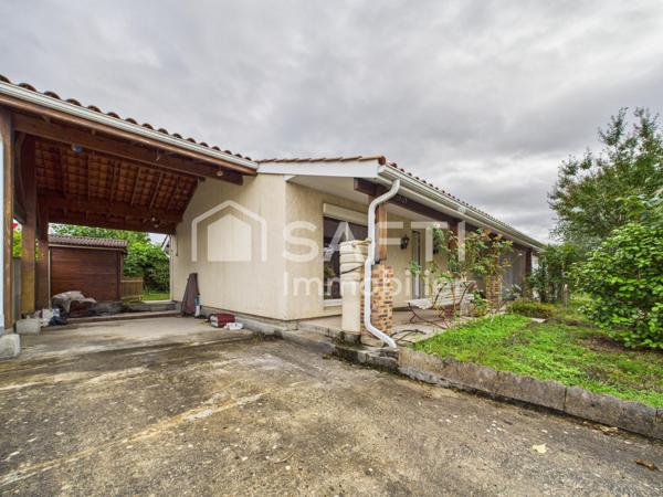 À vendre au Haillan, proche centre, charmante maison familiale de 88 m² avec garage de 22 m2, sur un terrain de 434 m²