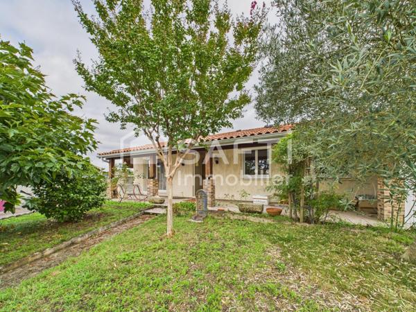 À vendre au Haillan, proche centre, charmante maison familiale de 88 m² avec garage de 22 m2, sur un terrain de 434 m²