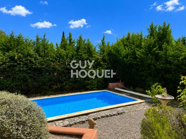 5 Min Nord-Est CARCASSONNE - Villa trois chambres, garage, piscine sur terrain 1074 m²