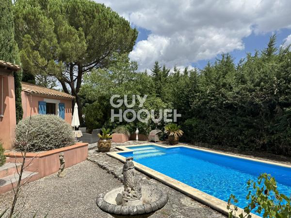 5 Min Nord-Est CARCASSONNE - Villa trois chambres, garage, piscine sur terrain 1074 m²