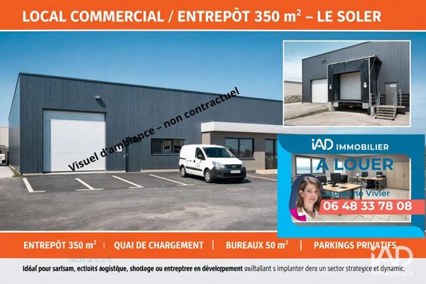 Location hangar 350 m² Le Soler