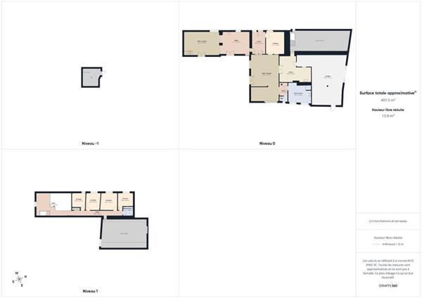 Maison de caractère de 317 m2 à Gizay, 5 chambres, parc de 5500 m2, piscine , grange, atelier