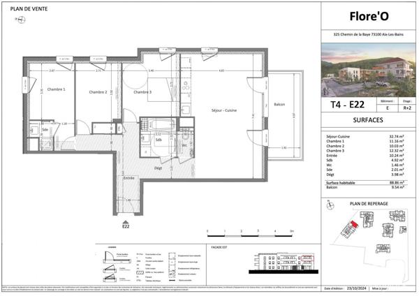 Appartement à vendre 4 pièces 89 m² Aix-les-Bains