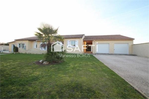 Maison de plain pied à Samazan avec 4 chambres et piscine