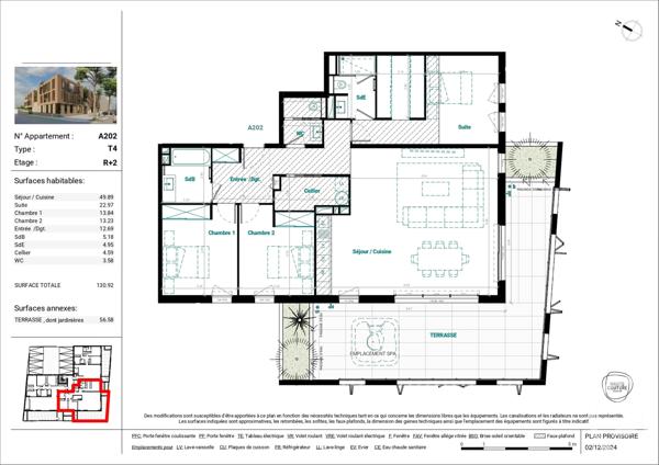Appartement T4 à vendre  4 pièces - 130,92 m 2   MAUGUIO CARNON  - 34