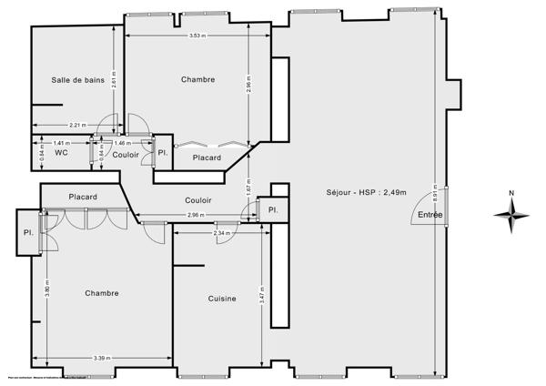 Beaux volumes et quartier recherché ! Appartement 3 pièces de 80 m² traversant - Rue des Messageries, Paris 10e