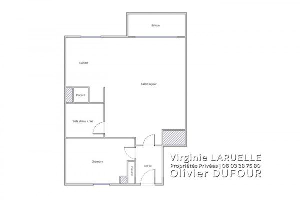 Saint-Etienne-du-Rouvray, appartement 2 pièces avec balcon et parking