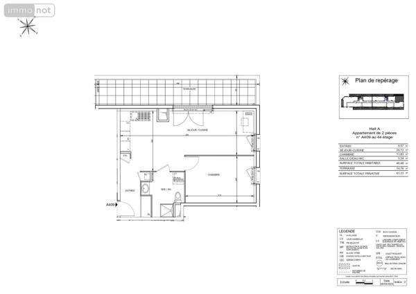 Appartement à louer à Trélazé dans le Maine-et-Loire (49800), ref : 49009-L82
