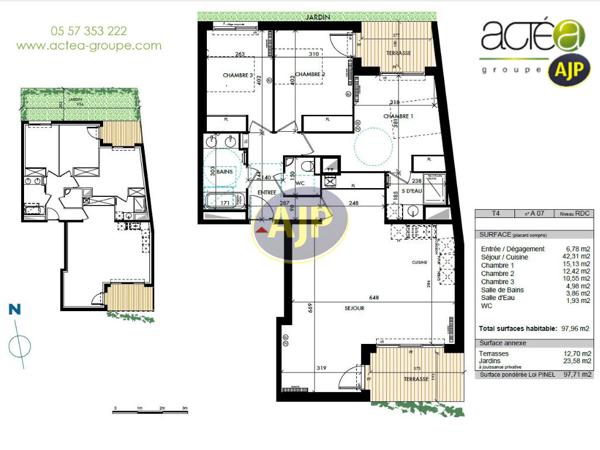 Vente appartement Talence : 399 000 € - AJP ACTEA Talence