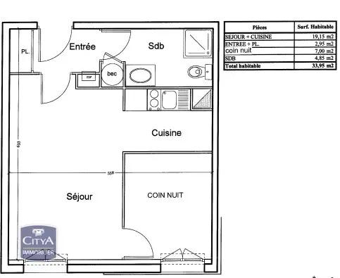 Appartement à vendre 1 pièce 33.95m² Longueau (80330)