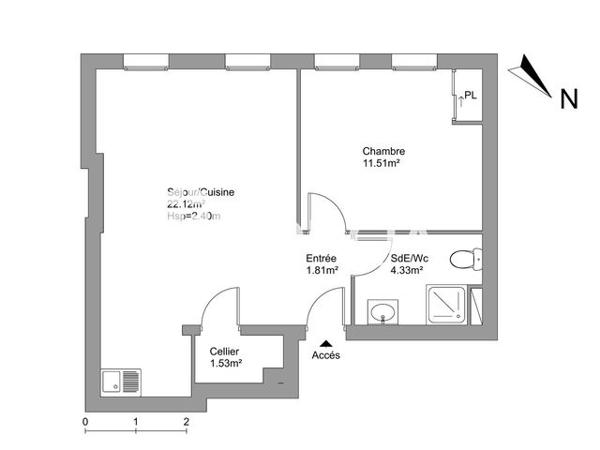 Location Appartement 2 pièces 41.3 m² - 5 AVENUE PRAT BEZIAU Lombez 32220