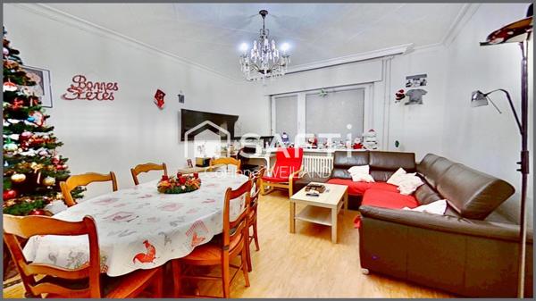 Maison familiale 6 chambres, terrain 11 ares, double garage, 2 appart. possibles, sous-sol complet.