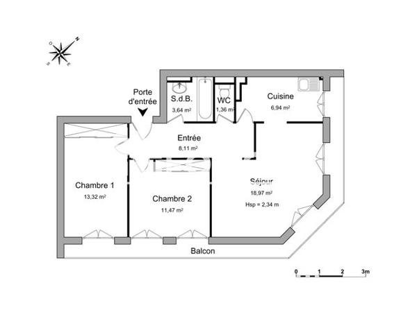 Location Appartement 3 pièces 63.8 m² - 29 BOULEVARD DE STRASBOURG Toulon 83000