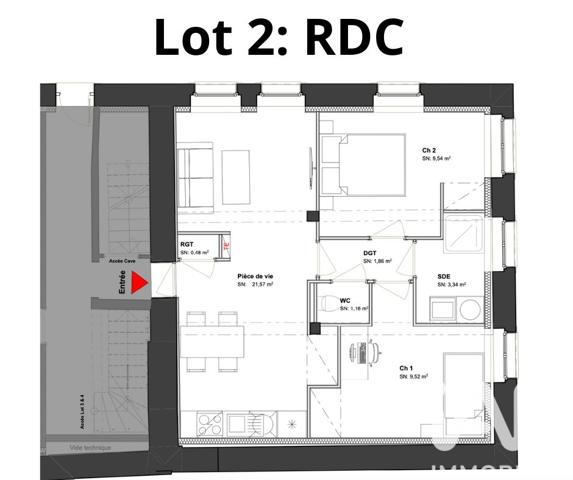 Appartement à vendre 3 pièces 47 m² Vaulx-Milieu