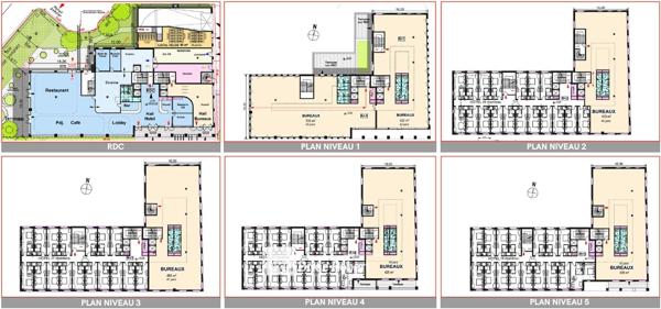 Location bureaux avec hôtel à Lyon 7ème environnement moderne et services