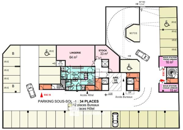 Location bureaux avec hôtel à Lyon 7ème environnement moderne et services