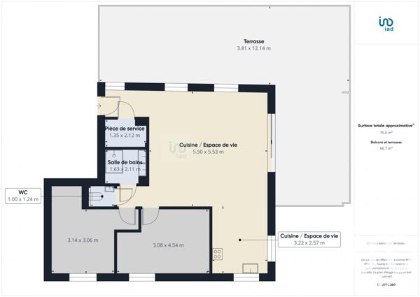 Appartement à vendre 3 pièces 77 m² Neuvecelle