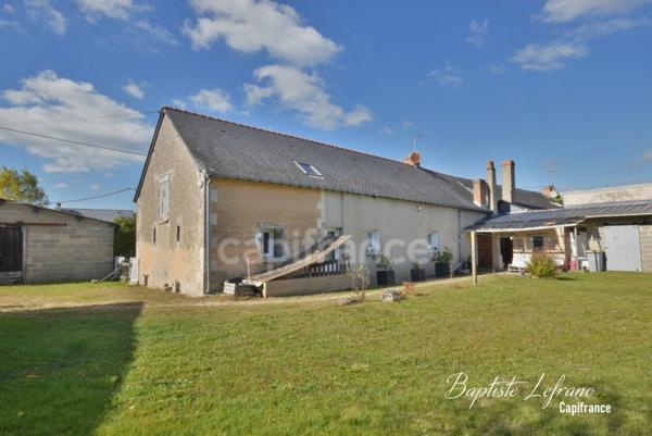 Maison plain pied avec grand jardin et dépendances - 100m² à CHEVIRÉ LE ROUGE