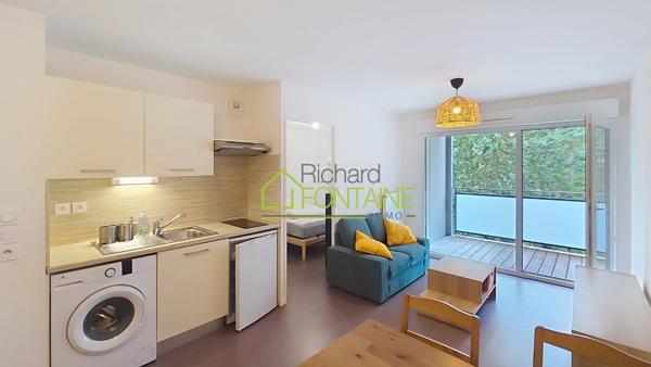 A louer -Libre de Suite ! Quartier Bellangerais Patton Appartement T2 meublé de 37.96 m2 avec balcon et parking couvert