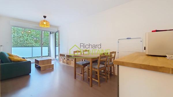 A louer -Libre de Suite ! Quartier Bellangerais Patton Appartement T2 meublé de 37.96 m2 avec balcon et parking couvert