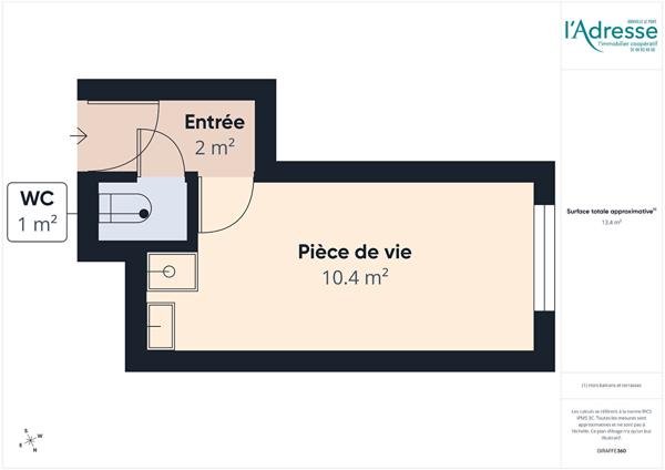 Appartement Maisons Alfort 1 pièce(s) 14 m2