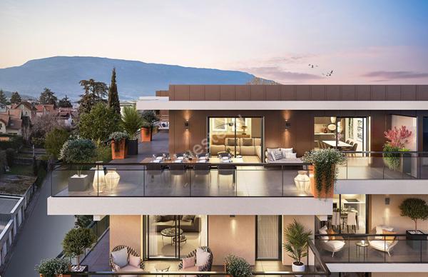 Centre ville, de Chambéry résidence neuve du T2 au T4 terrasse