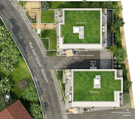 Centre ville, de Chambéry résidence neuve du T2 au T4 terrasse