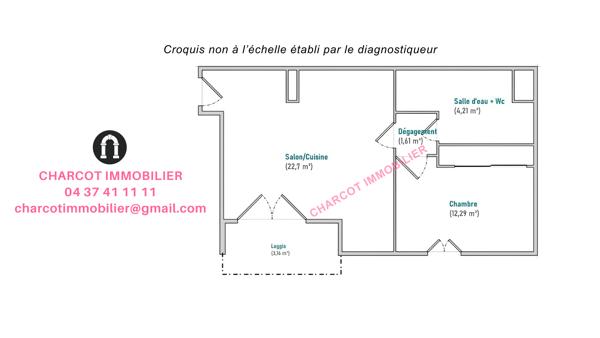 Coup de cœur assuré à Sainte-Foy-lès-Lyon – T2 standing + loggia + ascenseur. Garage en sus du prix