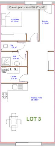 Maison
                                                                                                                                                                                                                                                                                                                        2 pièce(s)                                                                                                                                                                                                          1 chambre(s)                                                                                                                                                                                                          61.85  m²