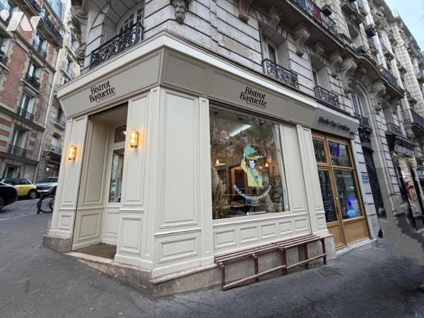 PARIS 18 / RUE CAULAINCOURT - MURS COMMERCIAUX LOUÉS BOULANGERIE ANGLE TOURLAQUE + SOUS-SOL