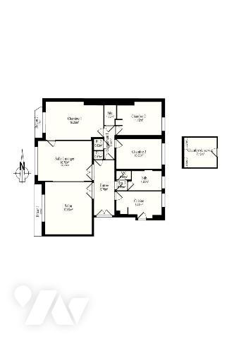 75016 PARIS - APPARTEMENT 5 PIECES-CHAMBRE DE SERVICE - BOX - A RENOVER